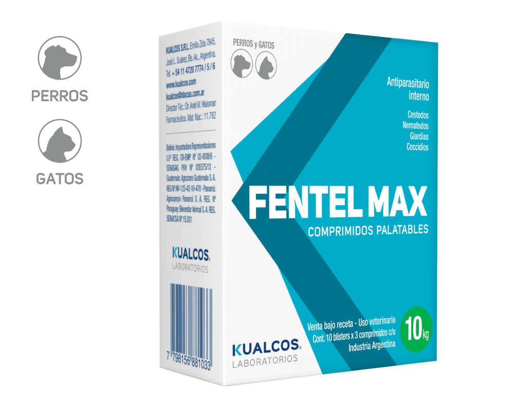 FENTEL MAX 1100 mg 10 Kgs x 30 comp
