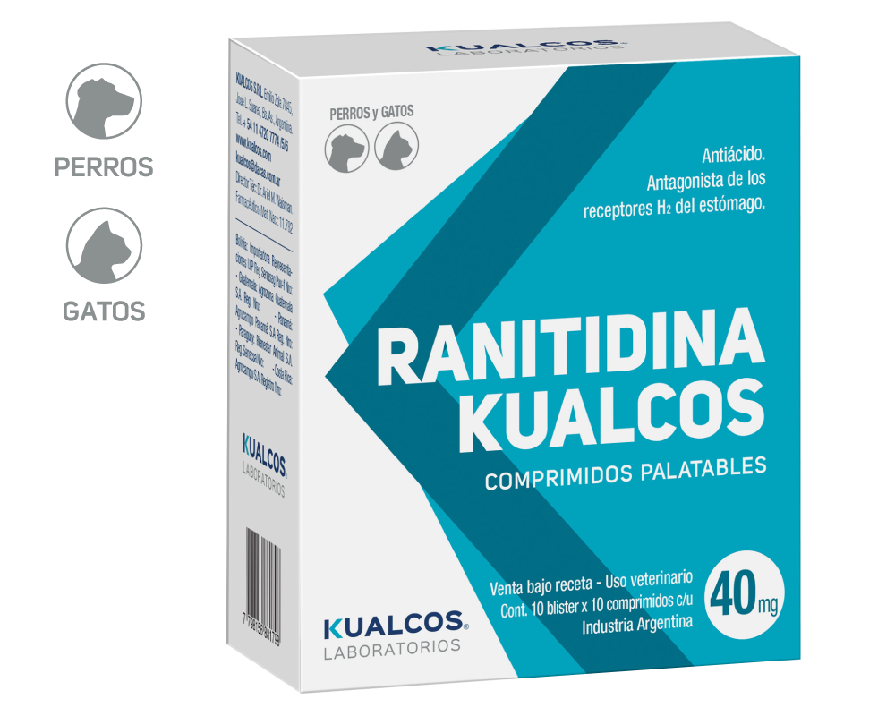RANITIDINA 40 mg KUALCOS x 100 comp
