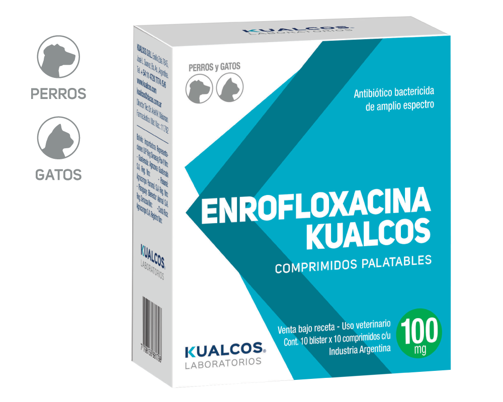 ENROFLOXACINA KUALCOS 100 mg x 100 comp