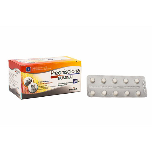 PREDNISOLONA 20 mg RUMINAL x 100 comp