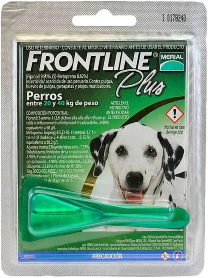 FRONTLINE PLUS 40 Kg x 1 pipeta