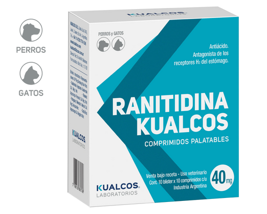 RANITIDINA 40 mg KUALCOS x 100 comp