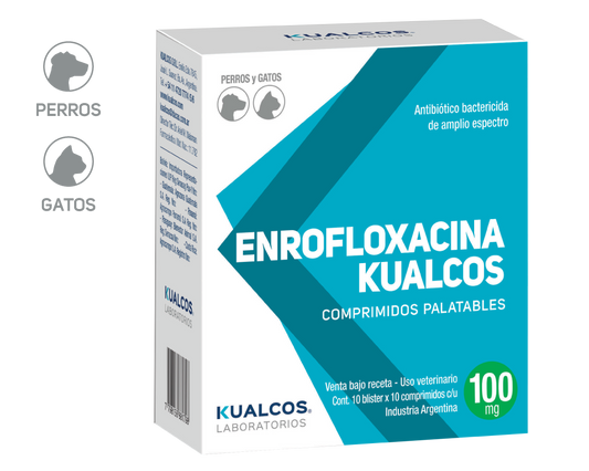 ENROFLOXACINA KUALCOS 100 mg x 100 comp