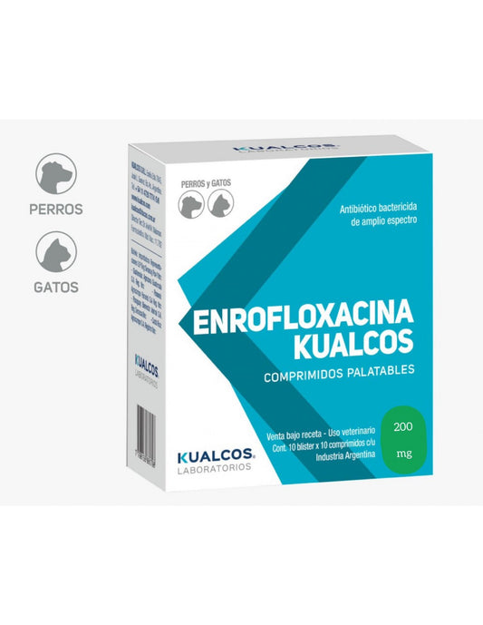 ENROFLOXACINA KUALCOS 200 mg x 100 comp