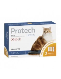 PROTECH TRIPACK GATO MAS de 5 Kgs x 3 pipetas