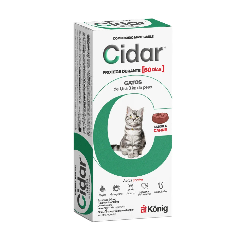 CIDAR GATOS 1.5 a 3 Kgs x 1 comp