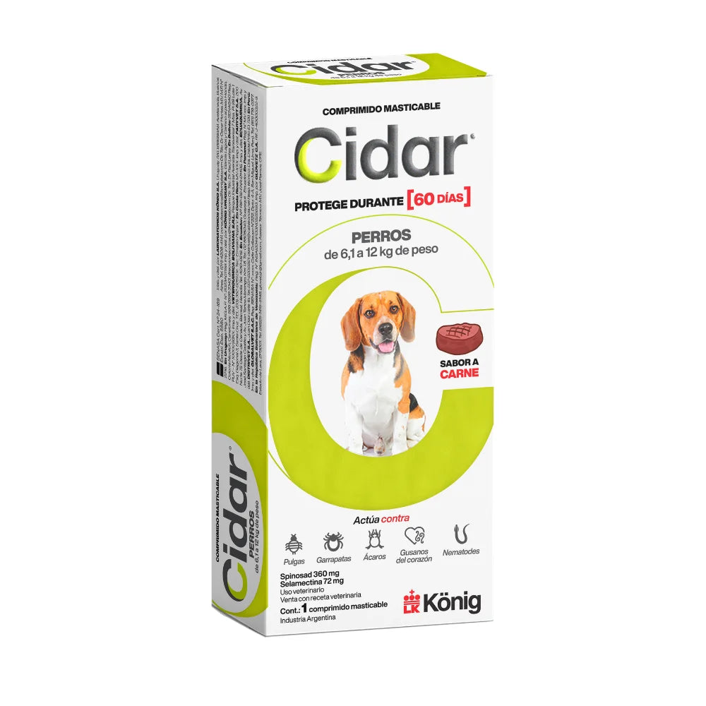 CIDAR PERROS 6.1 a 12 Kgs x 1 comp