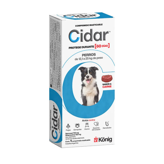 CIDAR PERROS 12.1 a 25 Kgs x 1 comp
