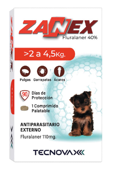 ZANEX 110 mg PERROS H 4.5 Kgs