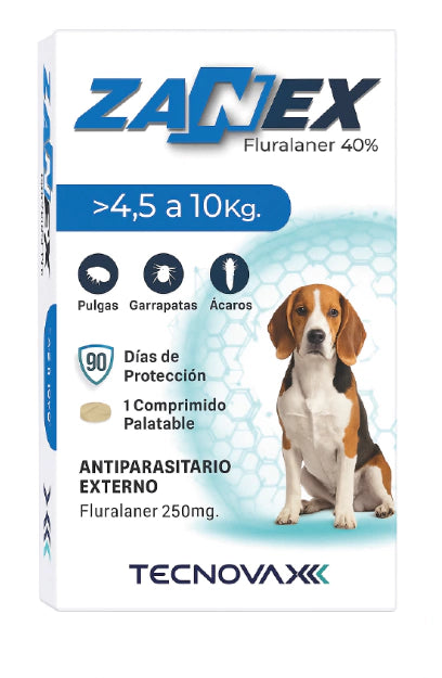 ZANEX 250 mg PERROS H 10 Kgs