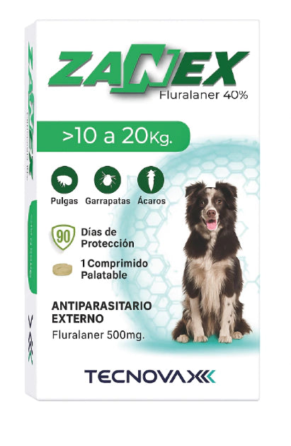 ZANEX 500 mg PERROS H 20 Kgs