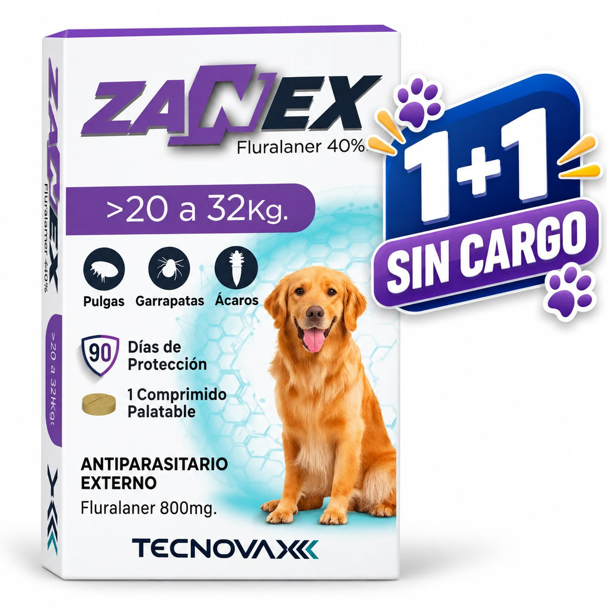 ZANEX 800 mg PERROS H 32 Kgs